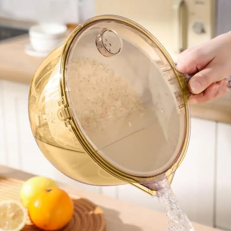 Multifunctional Vegetable Washing Basket with Handle and Spout