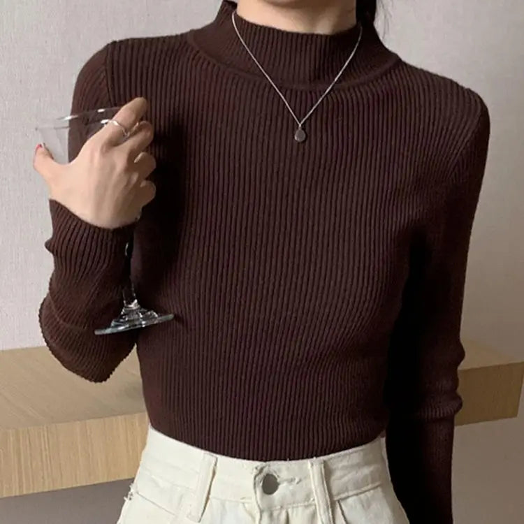 Cozy Ribbed Wool Sweater for Women