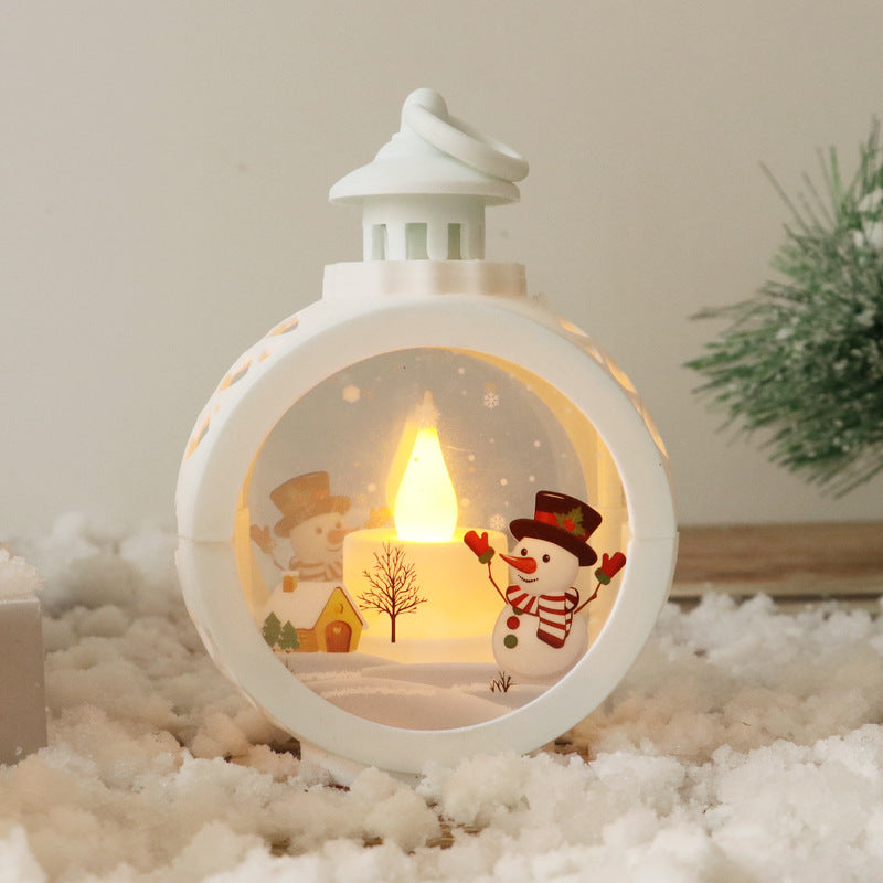 Festive LED Christmas Lamp with Snow Glow Effect