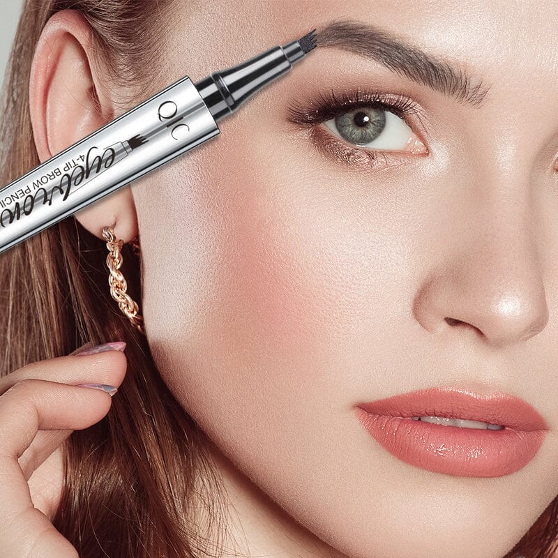 Waterproof 3D Eyebrow Pencil with Four Fork Tips