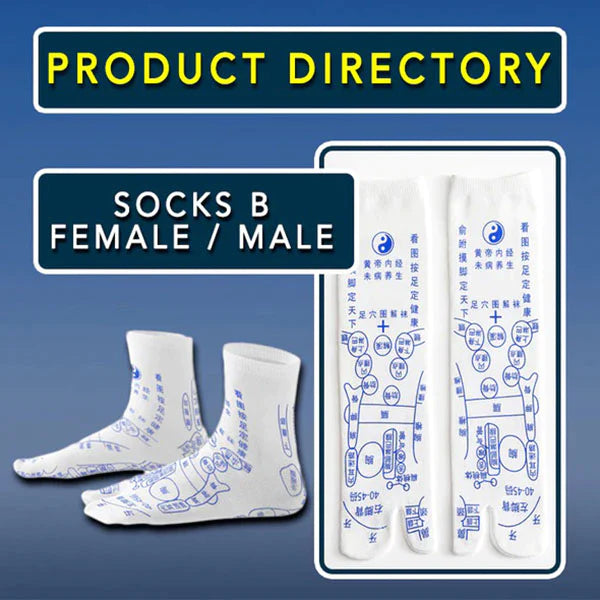 Comfort Fit Acupressure Reflexology Massage Socks Set
