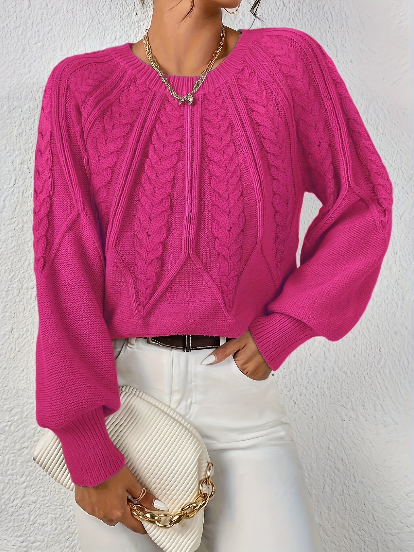 Elegant Long Sleeve Pullover Sweater