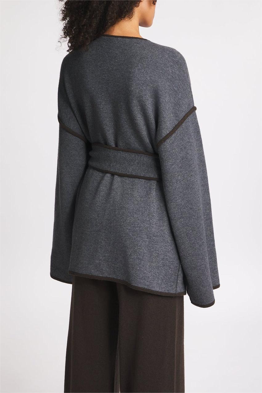 Cozy Woolen Drop-Shoulder Coat with Belted Waist