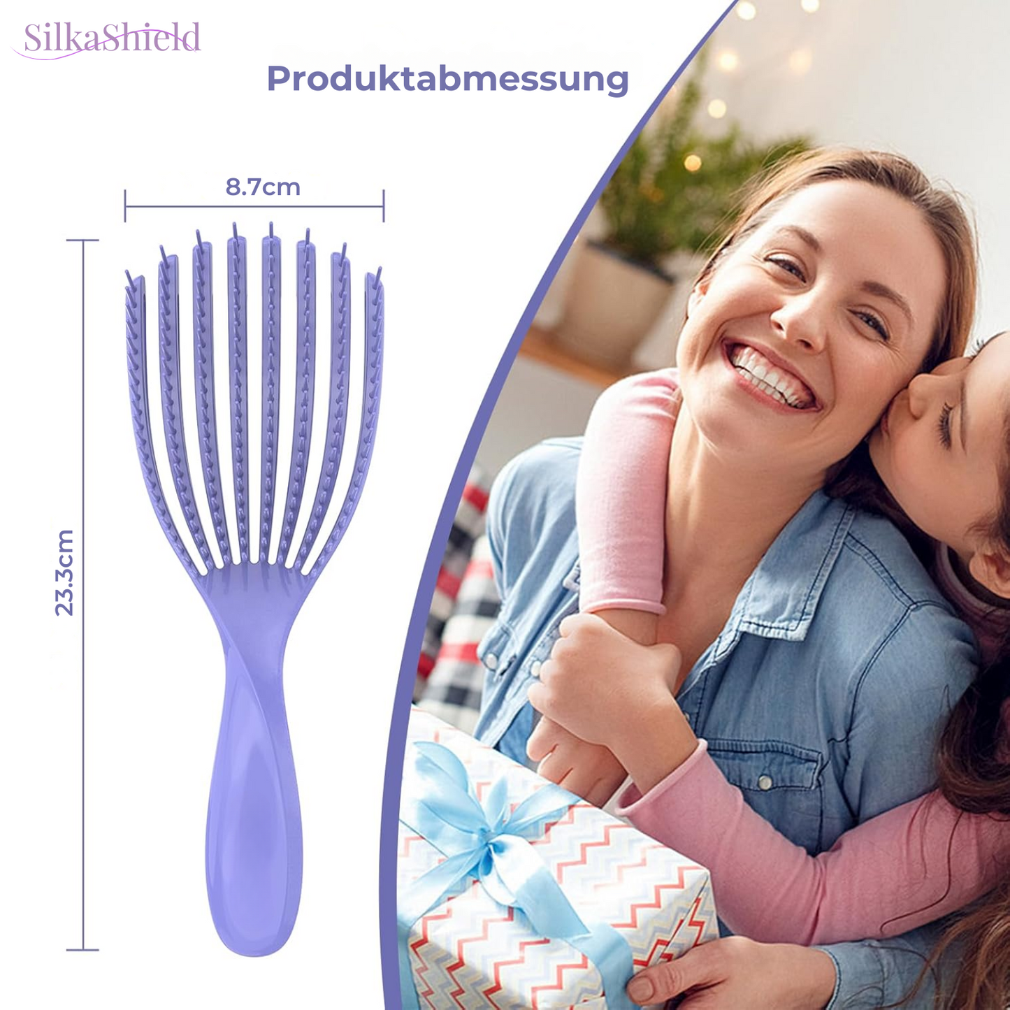 Gentle Detangling Hair Brush for Smooth, Tangle-Free Hair