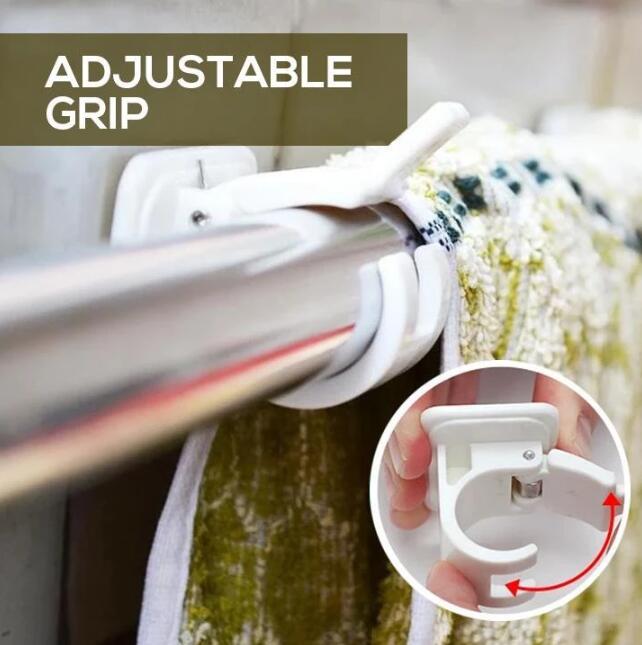 Set of Adjustable No-Drill Curtain Holdbacks for Stylish Window Decor