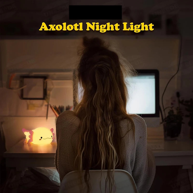Adorable Axolotl LED Night Light for Kids Room Decor
