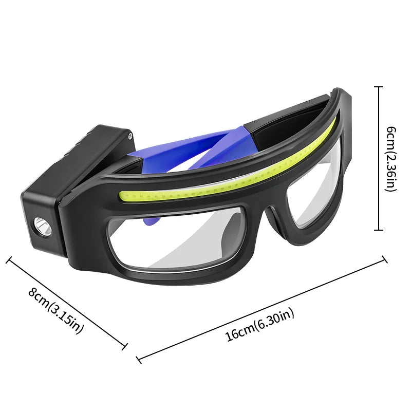 LumaGuard™ - Rechargeable LED Safety Glasses for Outdoor & Work