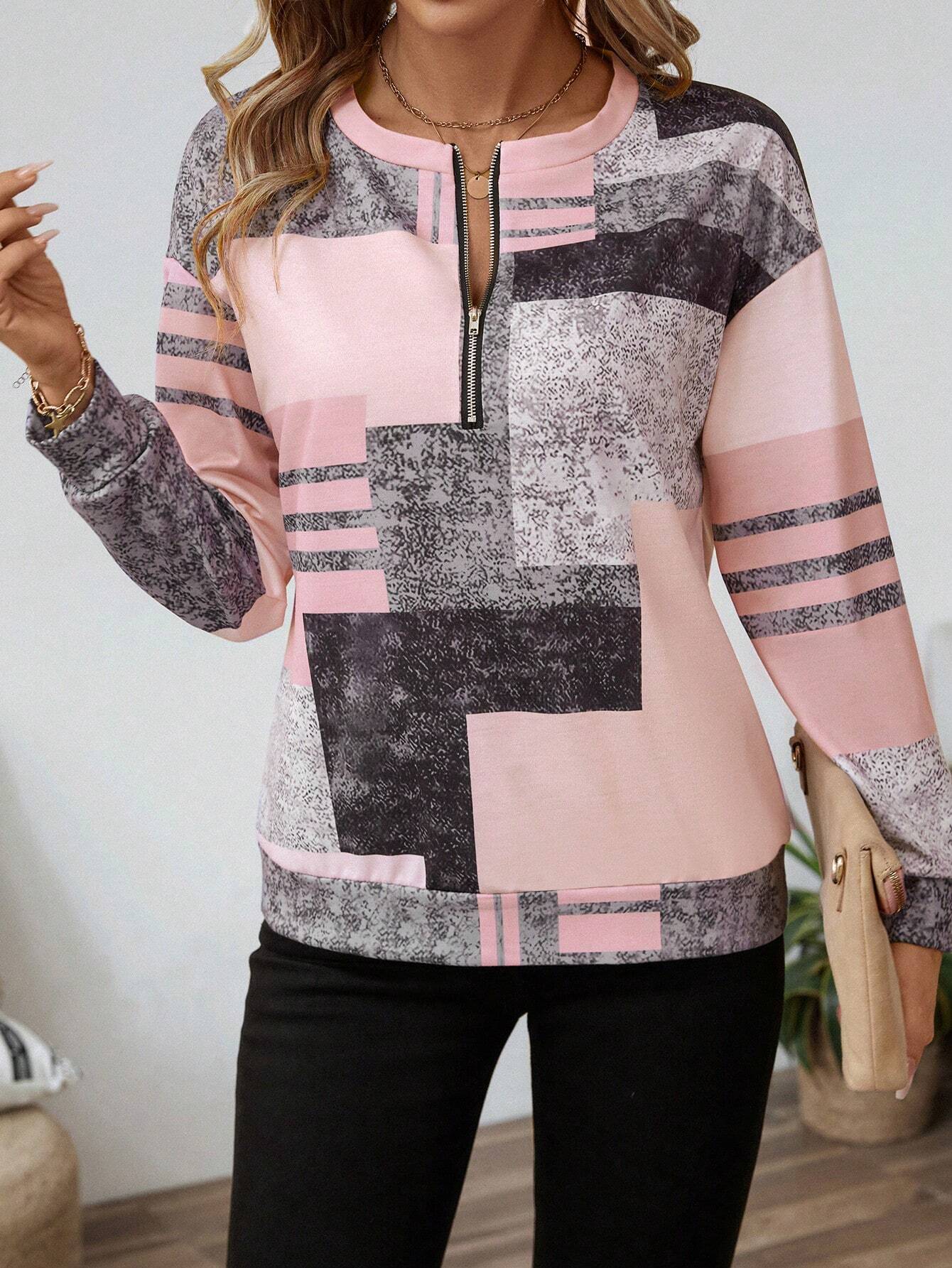 Women's Chic Patchwork Blouse