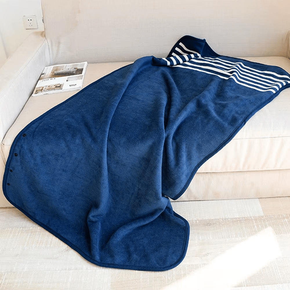 Wearable Fleece Travel Blanket Shawl