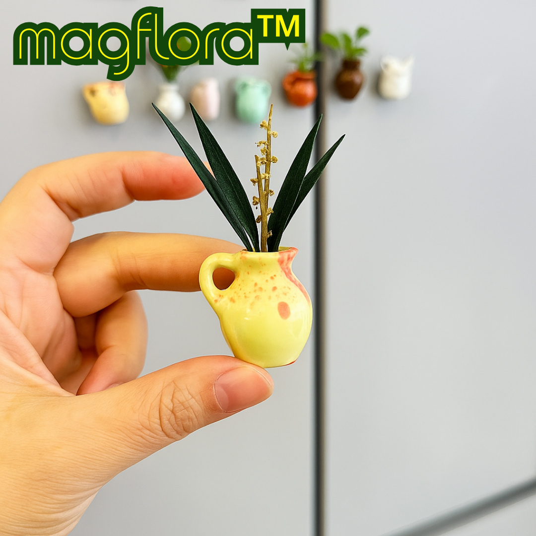 Set of 5 Mini Magnetic Flower Vases for Modern Home Decor