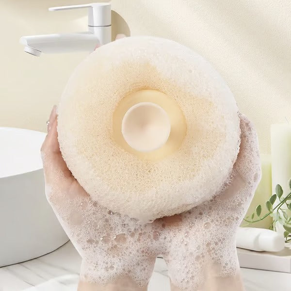 Soft Sunflower Suction Bath Ball for Gentle Cleansing