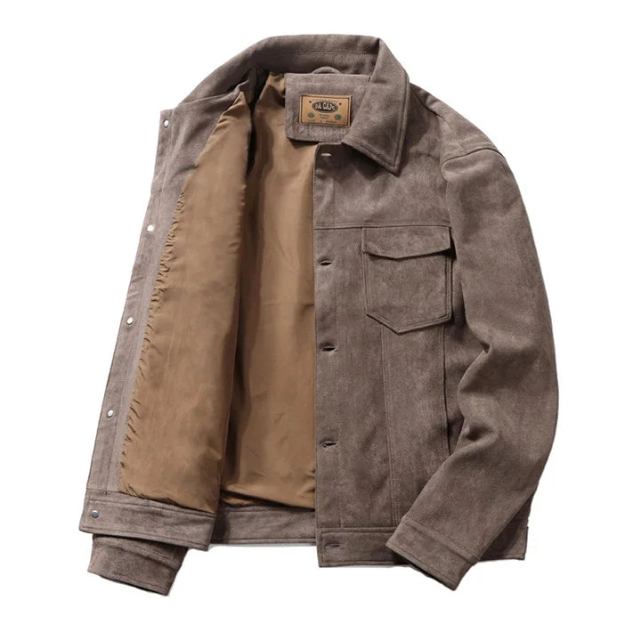 Chic Suede Jacket for Effortless Casual Style
