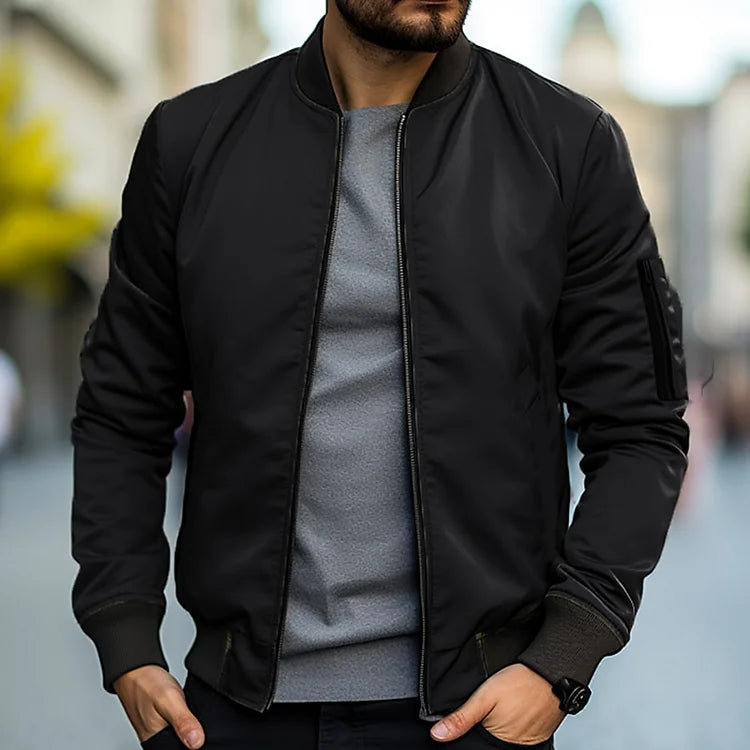 Classic Warm Bomber Jacket for Casual Style