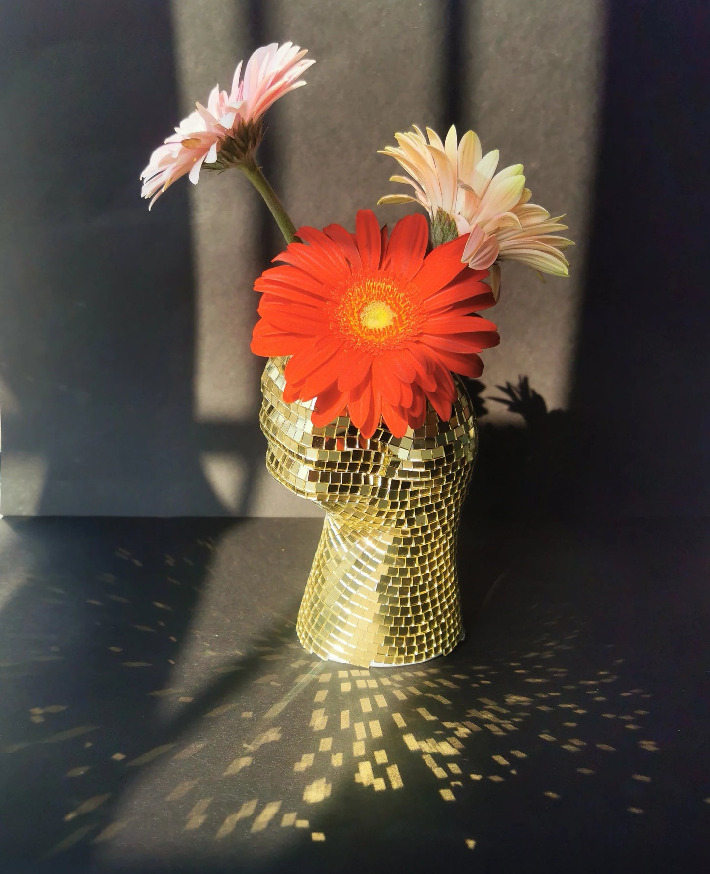 Retro Disco Ball Glass Vase