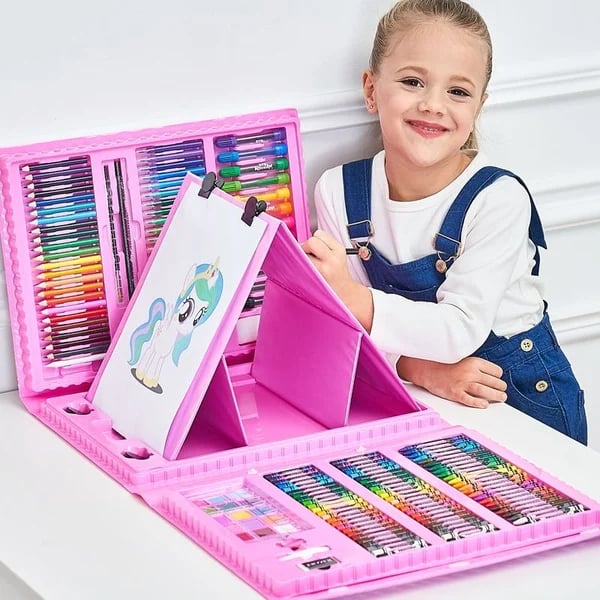 CreativeJoy™ - 6-in-1 Art Set with Painting Tools & Vibrant Colors