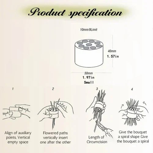 SereneSpiral™ - Ikebana Flower Stem Holder for Elegant Arrangements