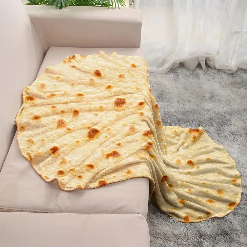 Soft Warm Flannel Tortilla Blanket for Cozy Home and Travel