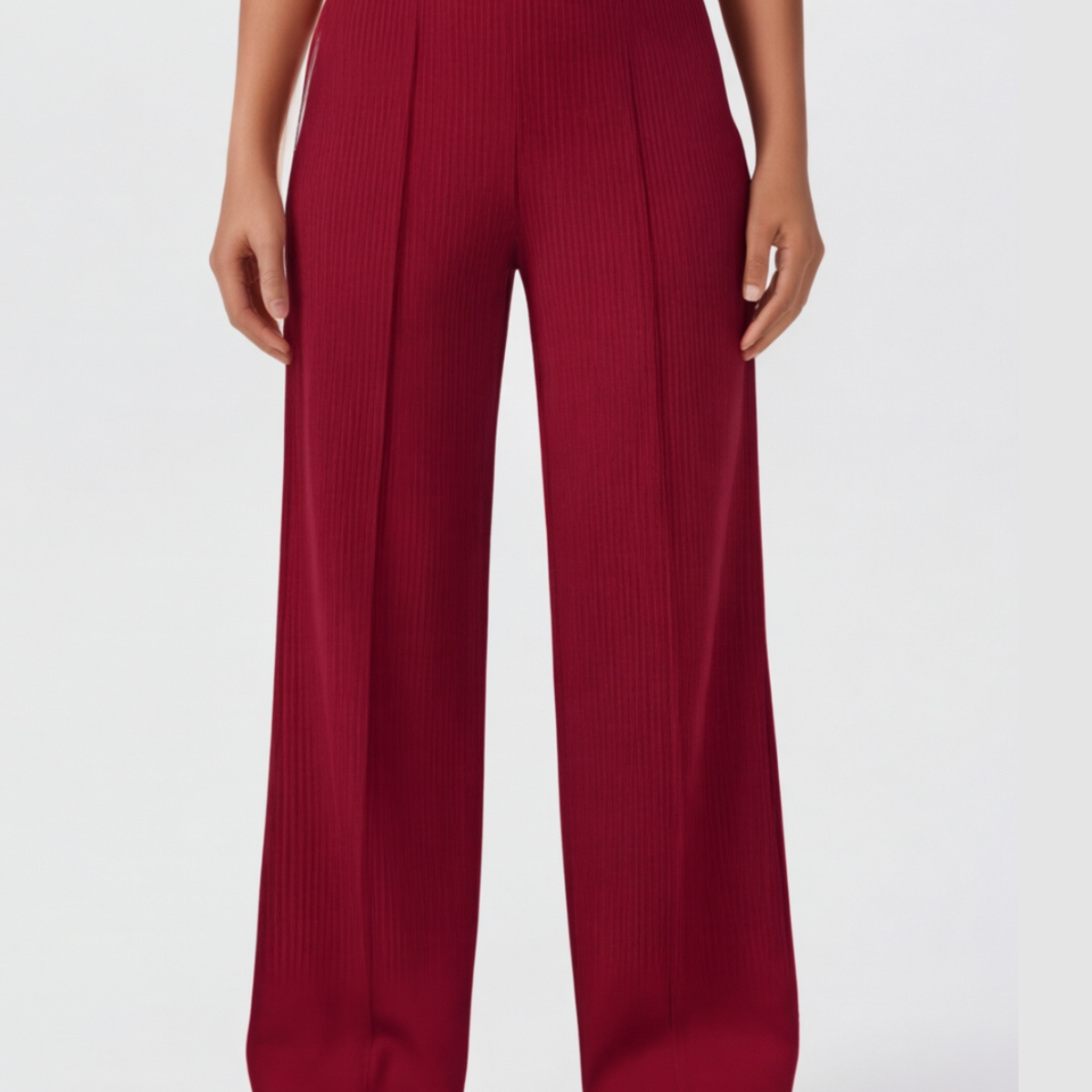 Wide Leg Yoga Pants with Crossover Waistband
