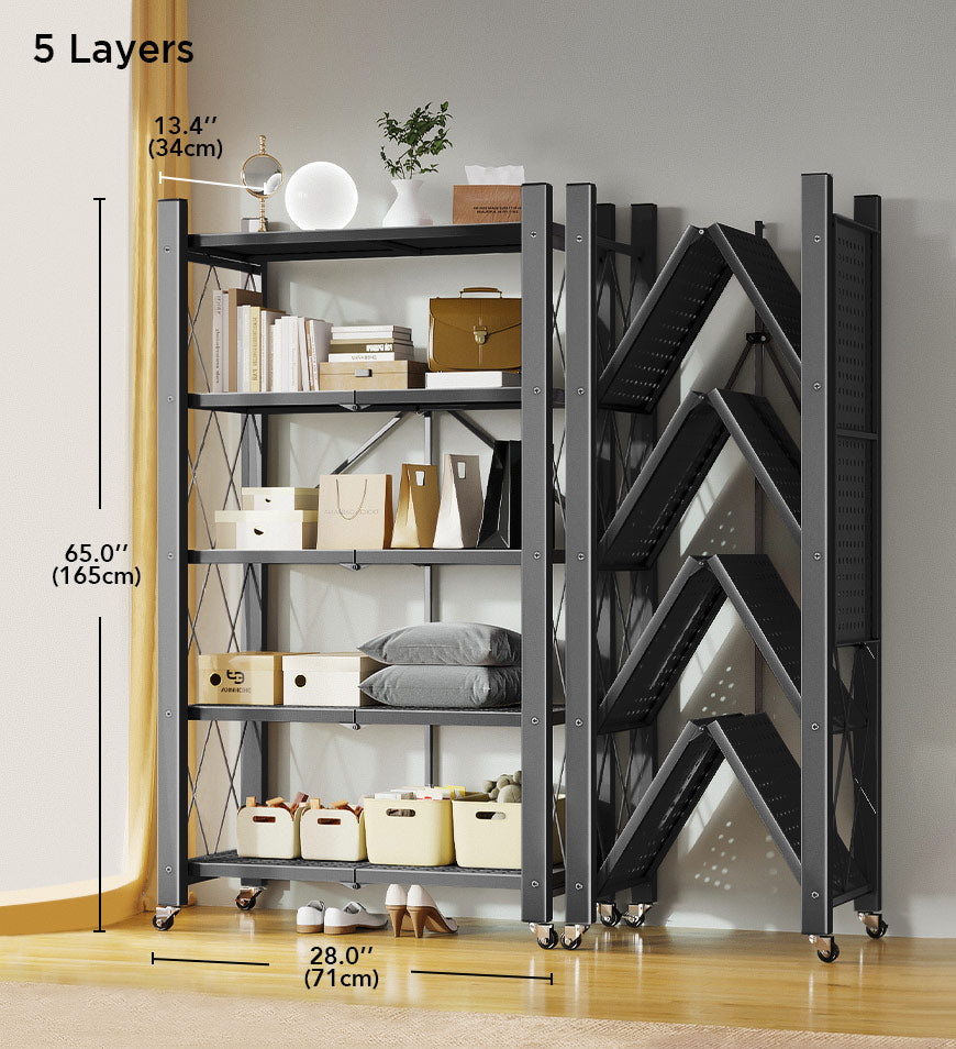 Joybos™ - Heavy Duty Foldable Metal Organizer Shelves with Wheels