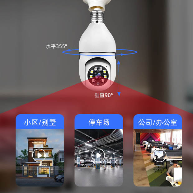 BrightGuard™ 360° Smart Light Bulb Camera with HD Color Video