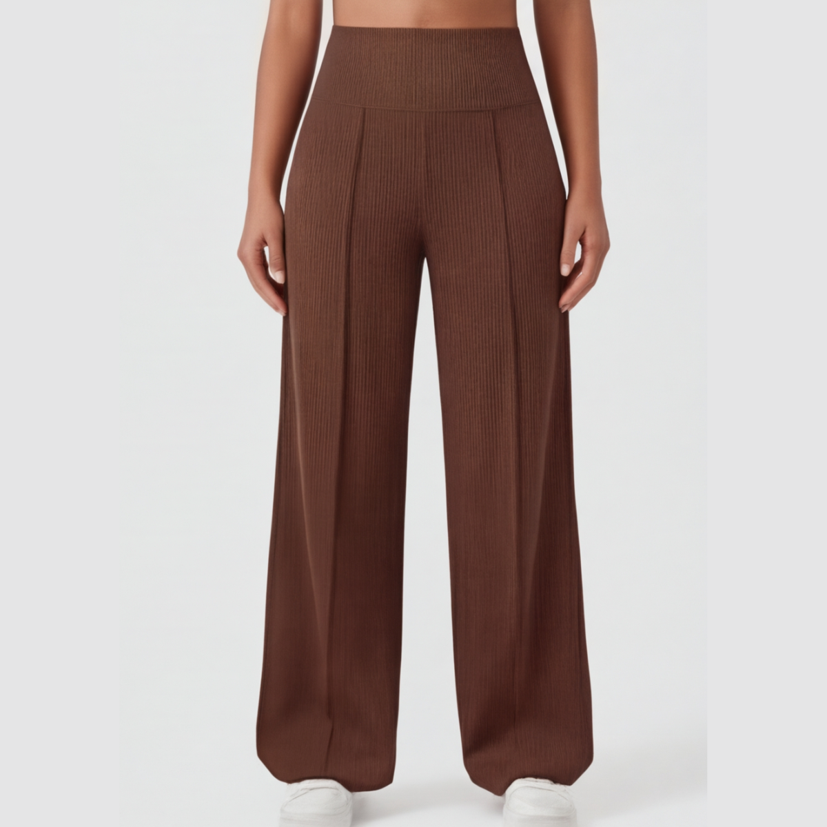 Wide Leg Yoga Pants with Crossover Waistband