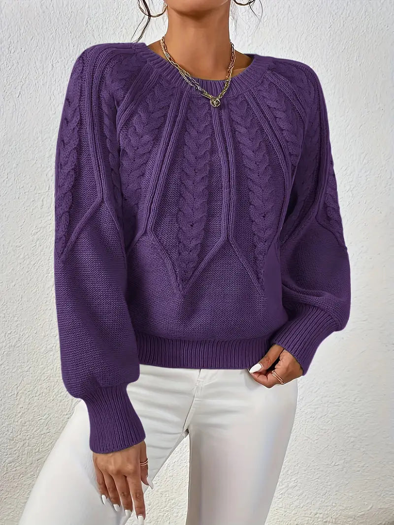 Elegant Long Sleeve Pullover Sweater
