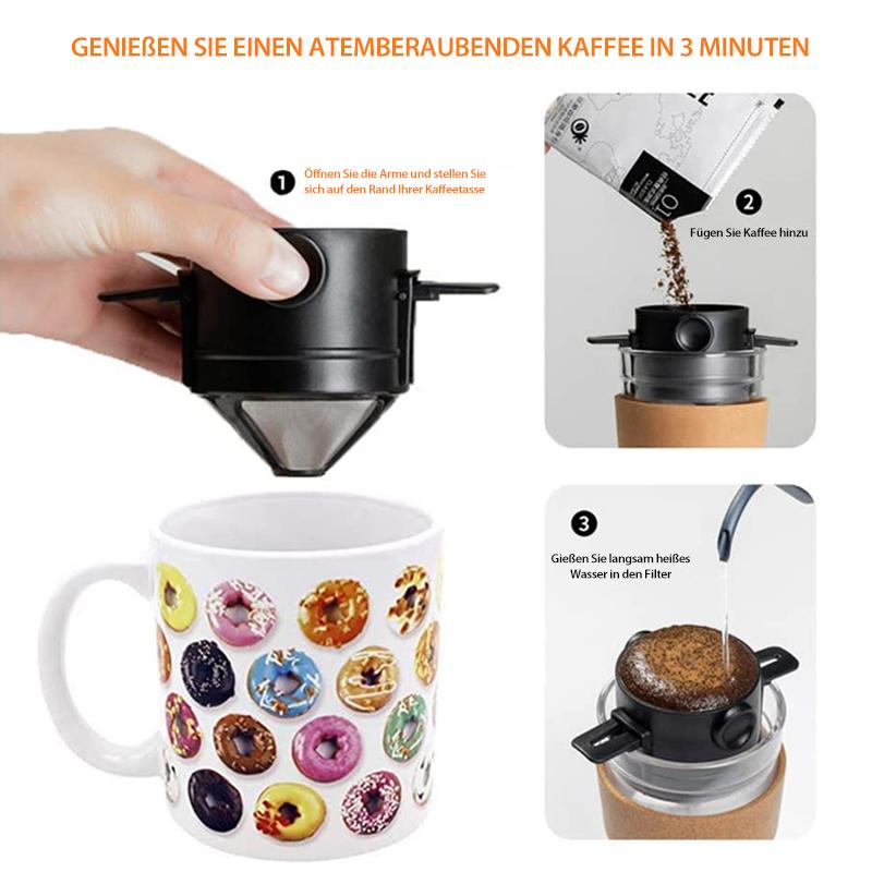 FilterBrew™ Stainless Steel Coffee Filter Cup for Fresh Brew