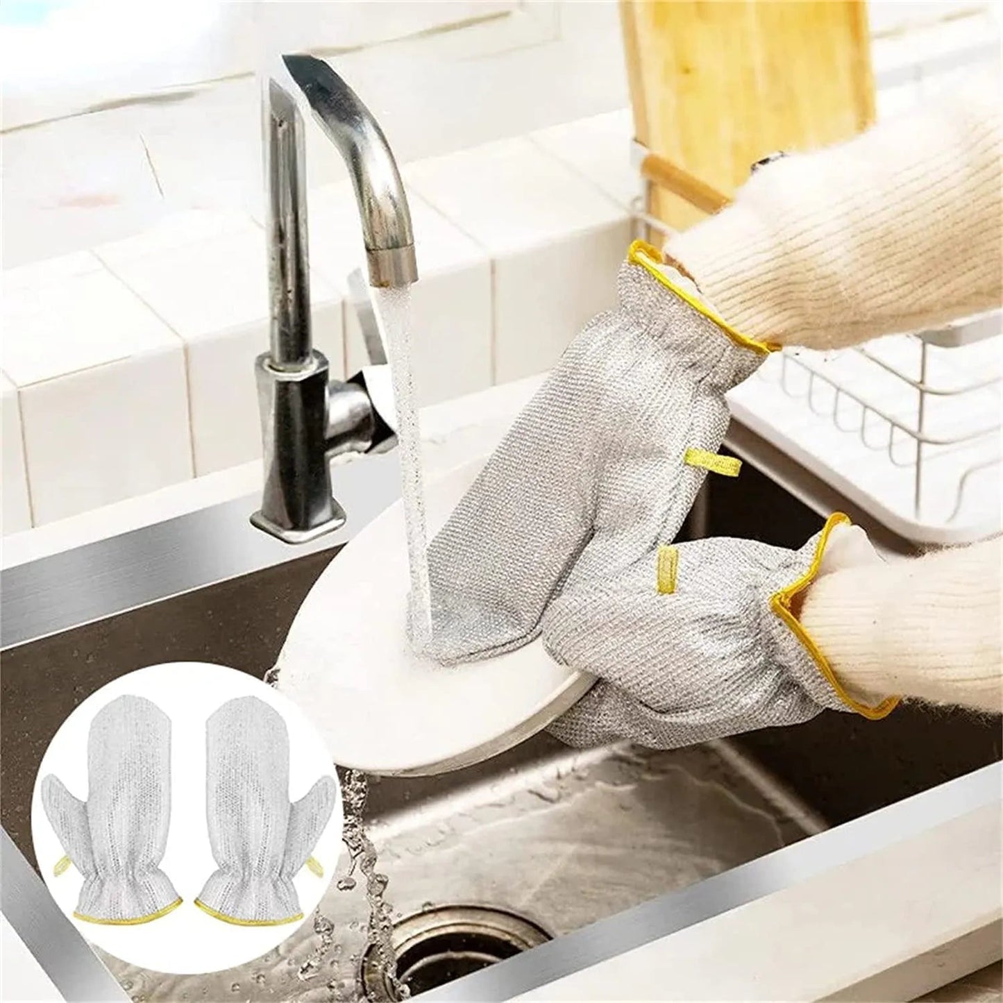 CleanGuard™ - Waterproof Aluminum Dishwashing Gloves