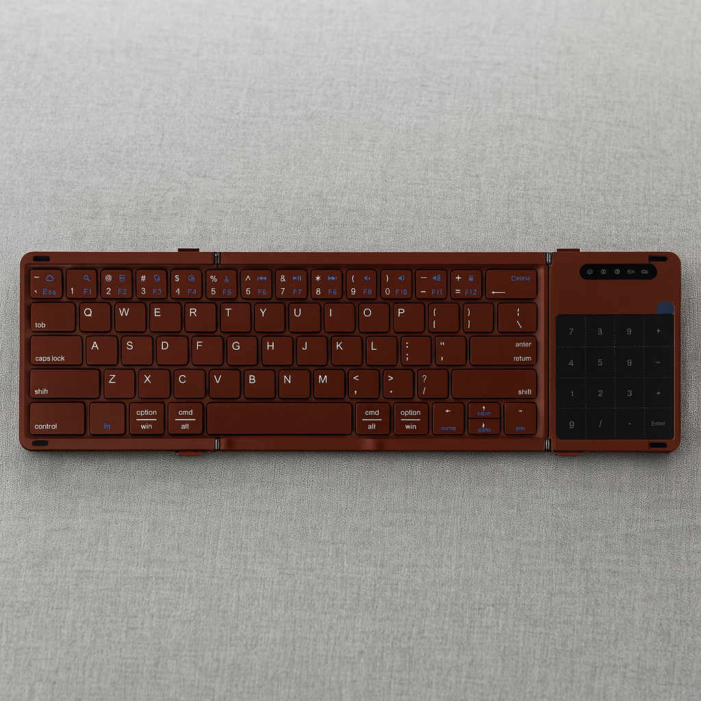 Slim Portable Tri-Fold Bluetooth Wireless Keyboard