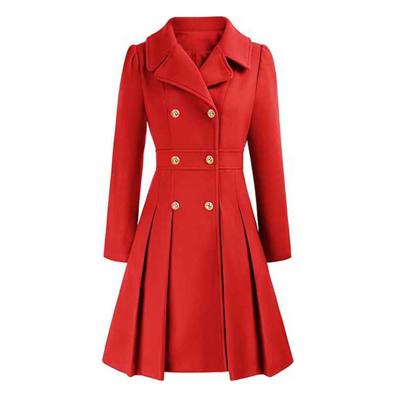 Chic Elegant Wool Blend Winter Coat