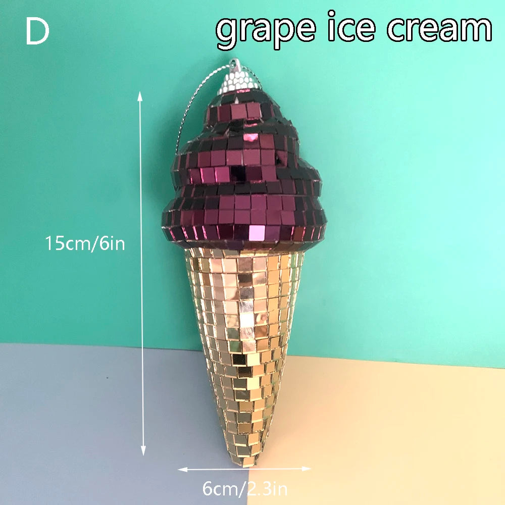 Retro Disco Ice Cream Wall Art Decor