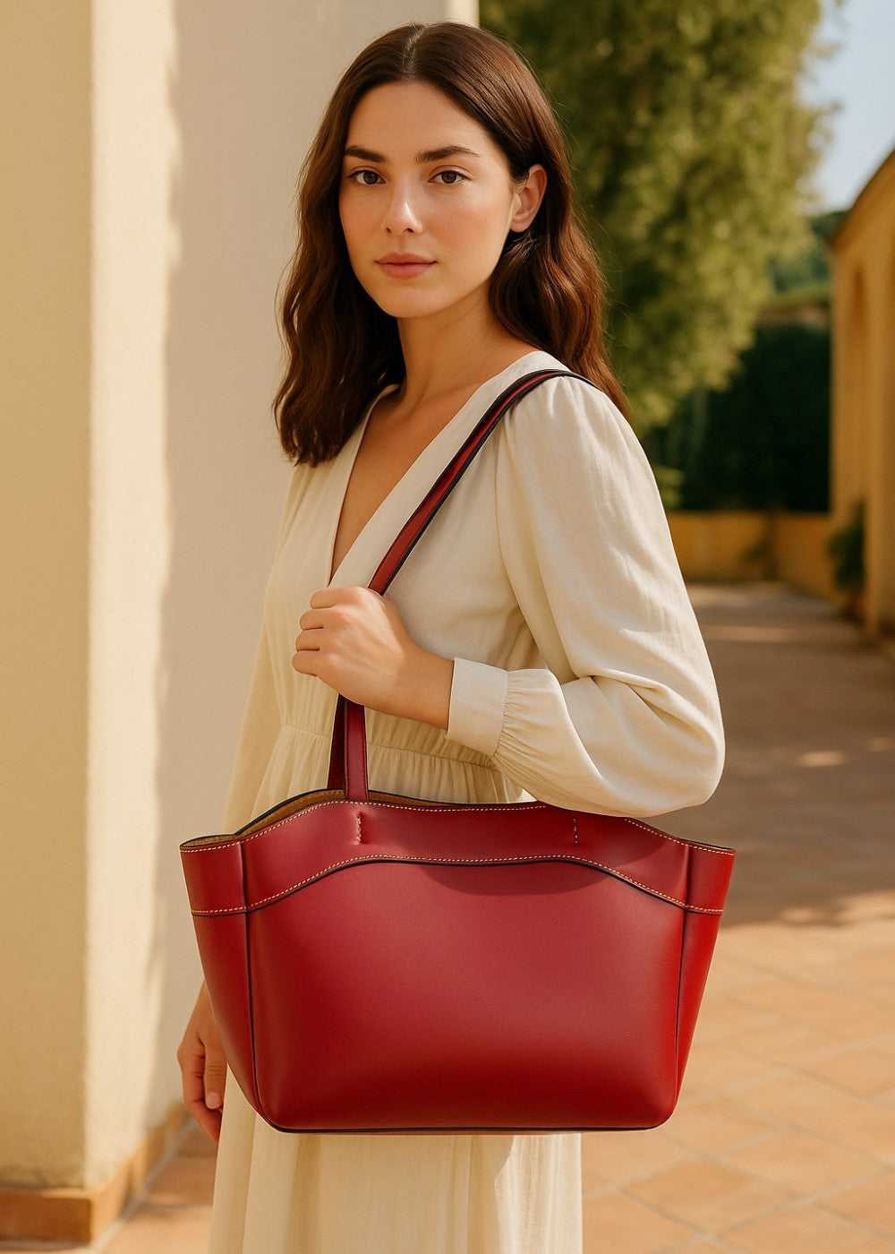 Classic Leather Tote Bag
