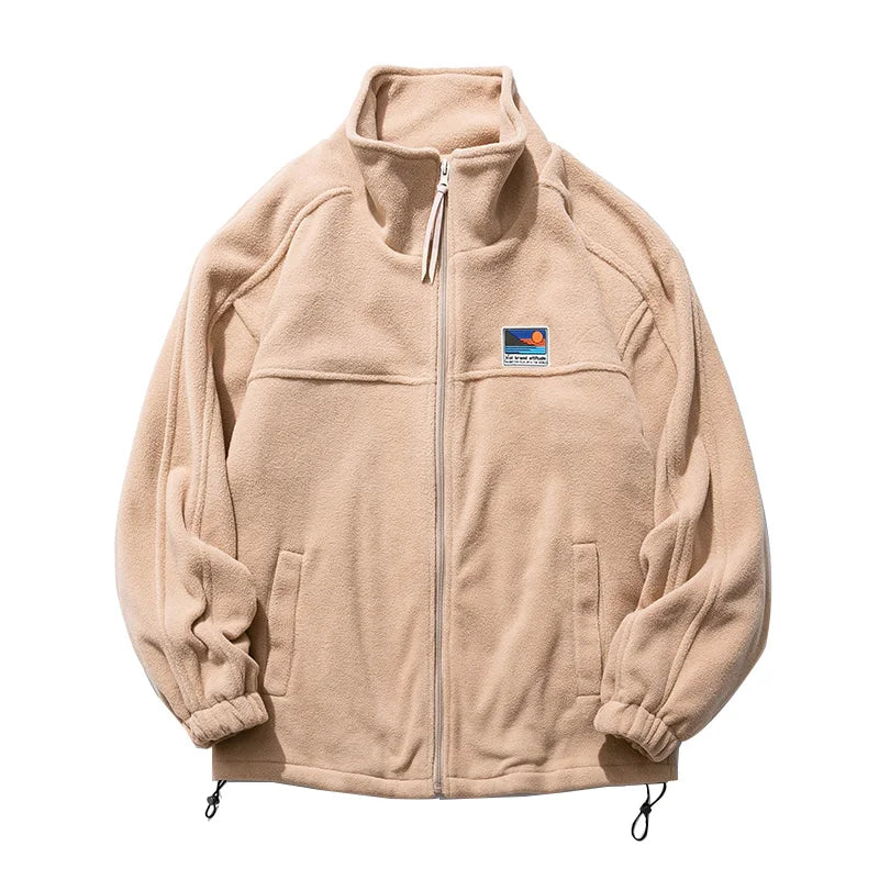 Men’s Lightweight Cotton Jacket with Stand-Up Collar and Zipper