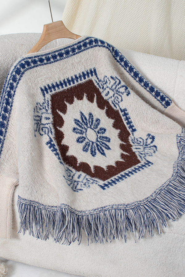 Boho Tassel Hem Knit Sweater