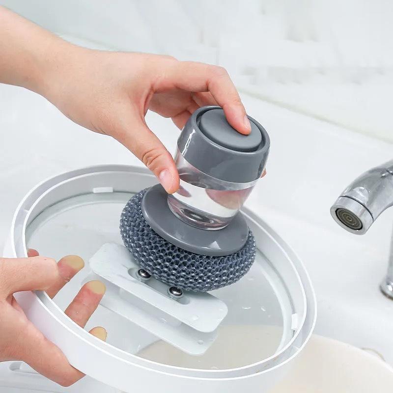 CleanerPro™ - Soap Dispensing Palm Brush for Easy Hand Cleaning