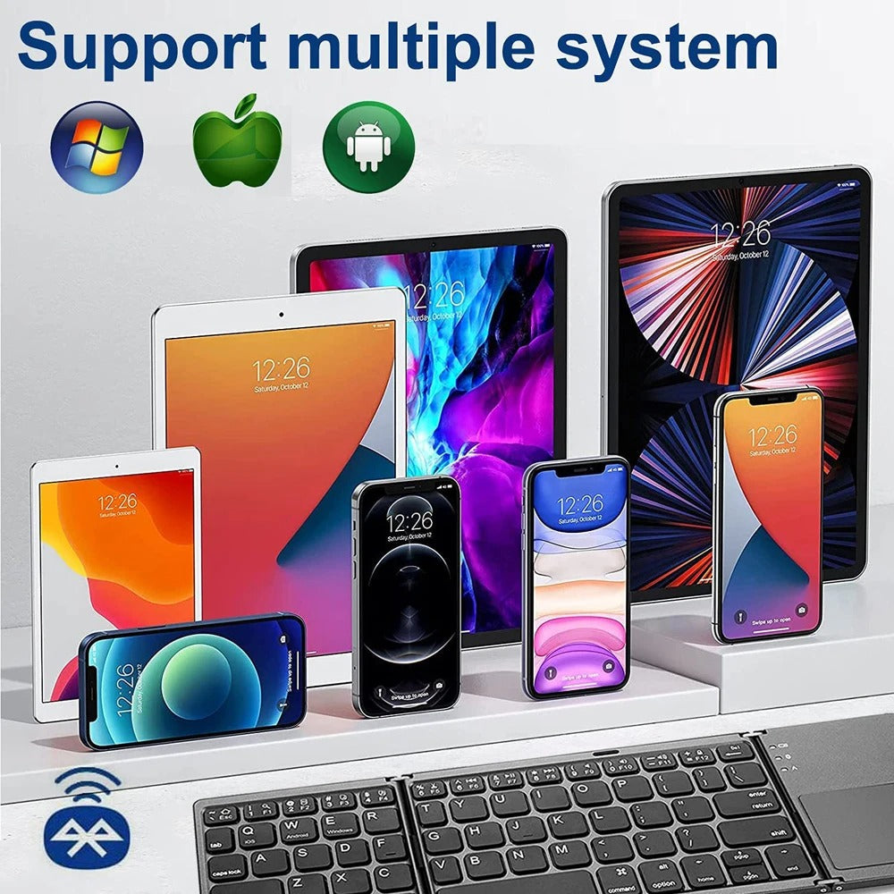 TechSwift™ - Foldable Mini Bluetooth Keyboard with Touchpad for Mobile Devices