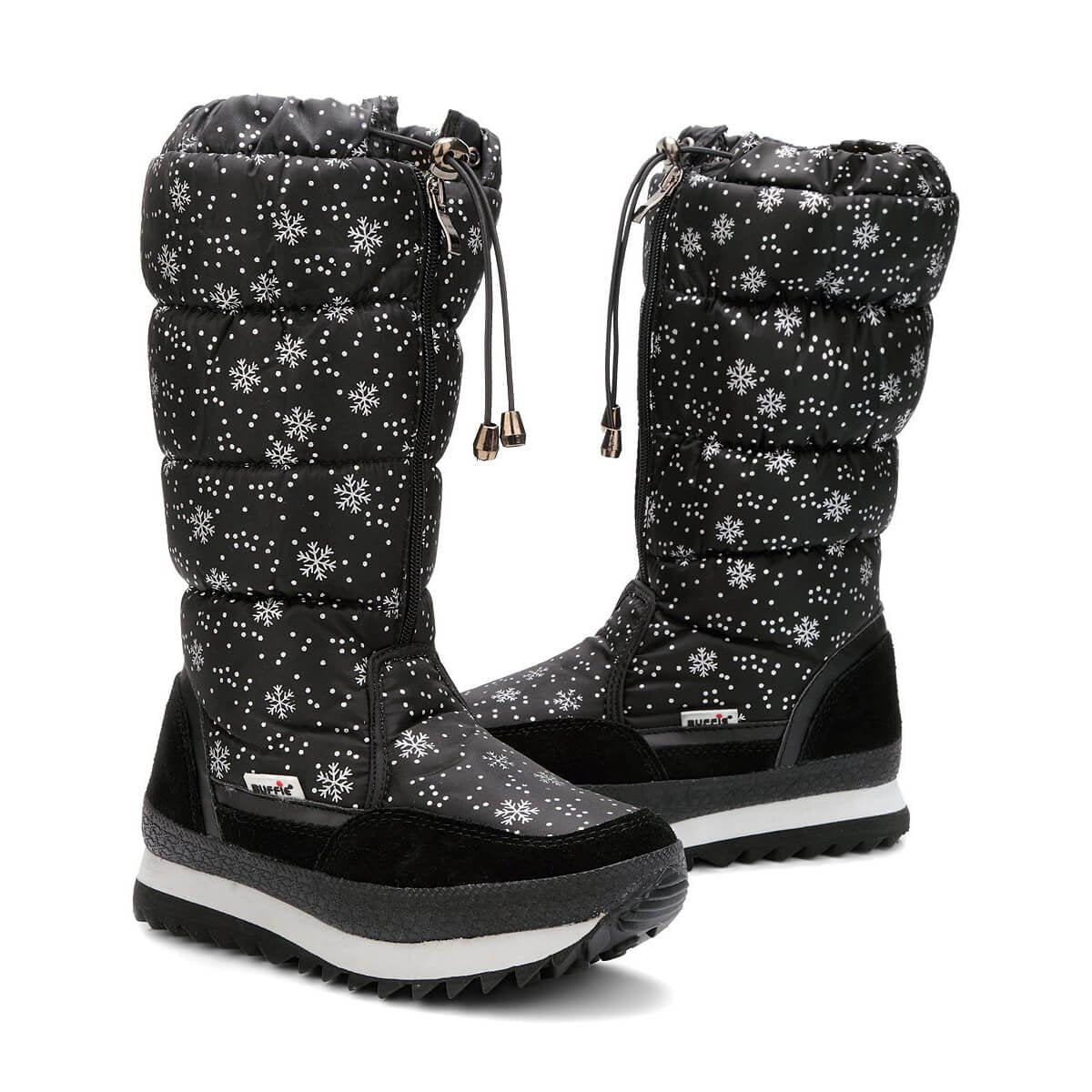 Silver Snowflake Winter Snowboots for Women