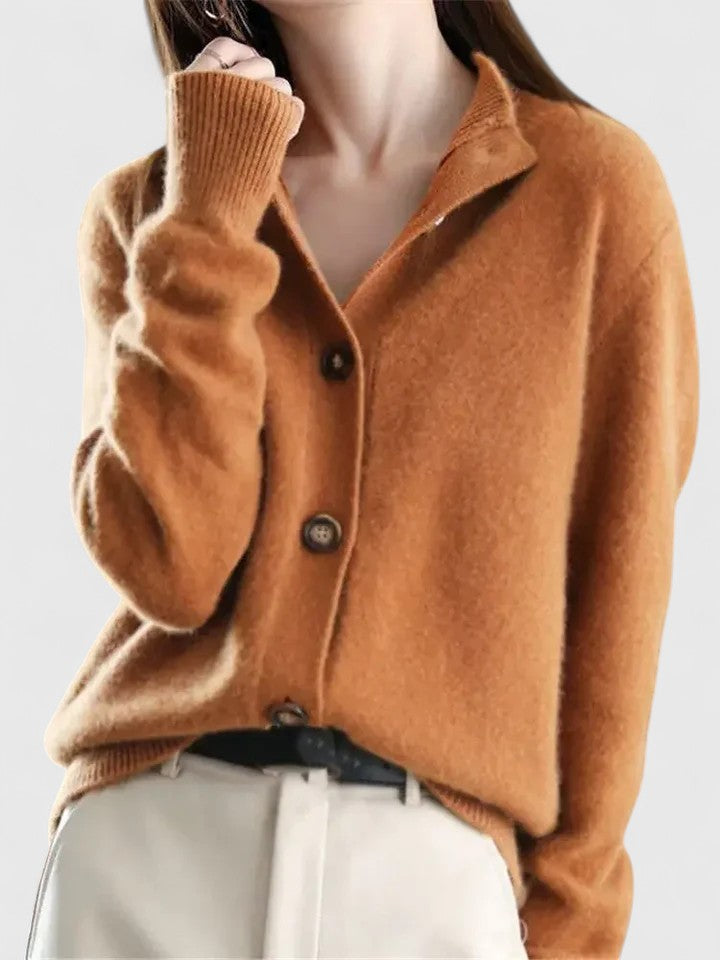 Classic Button-Up Knit Cardigan Sweater
