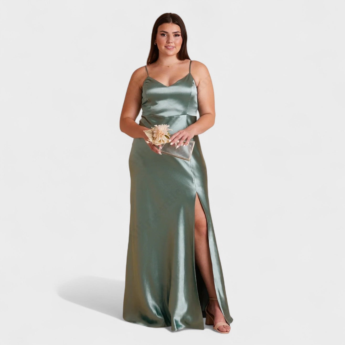 Lúcia Satin Slip Dress