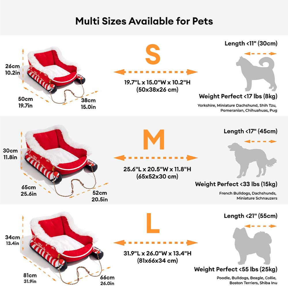 PawSleigh™ - Cozy Winter Dog Bed for Warm, Dreamy Nights