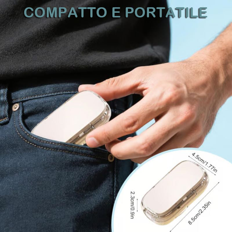 Compact Secure Pill Splitter for Easy Medication Management