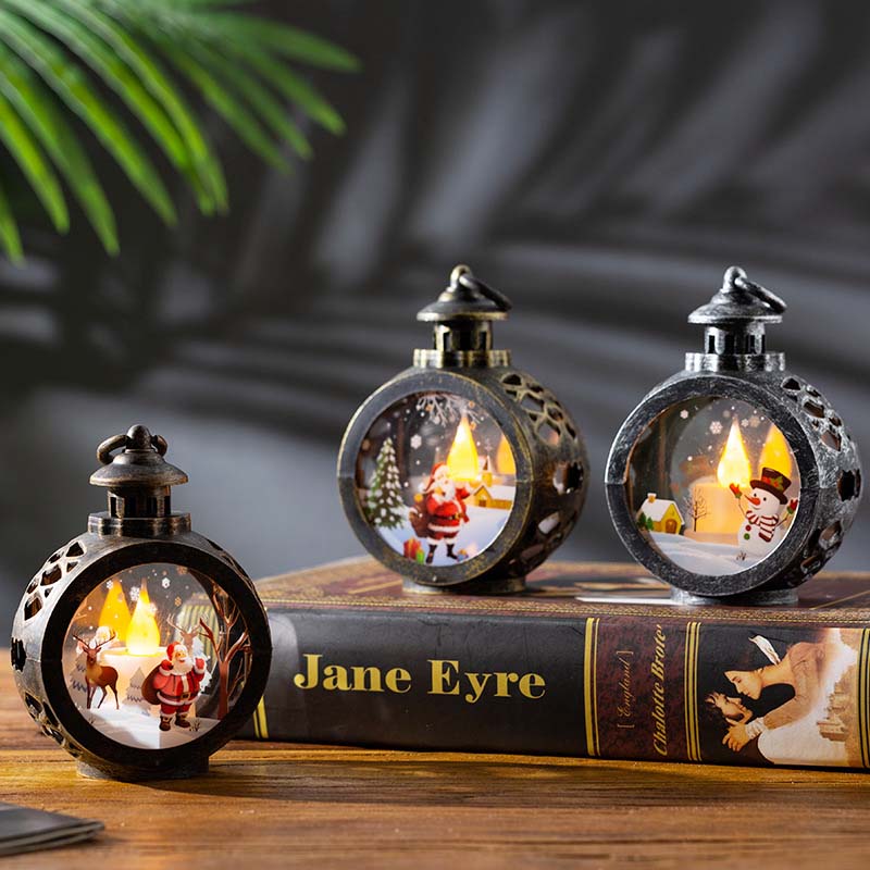 Festive LED Christmas Lamp with Snow Glow Effect