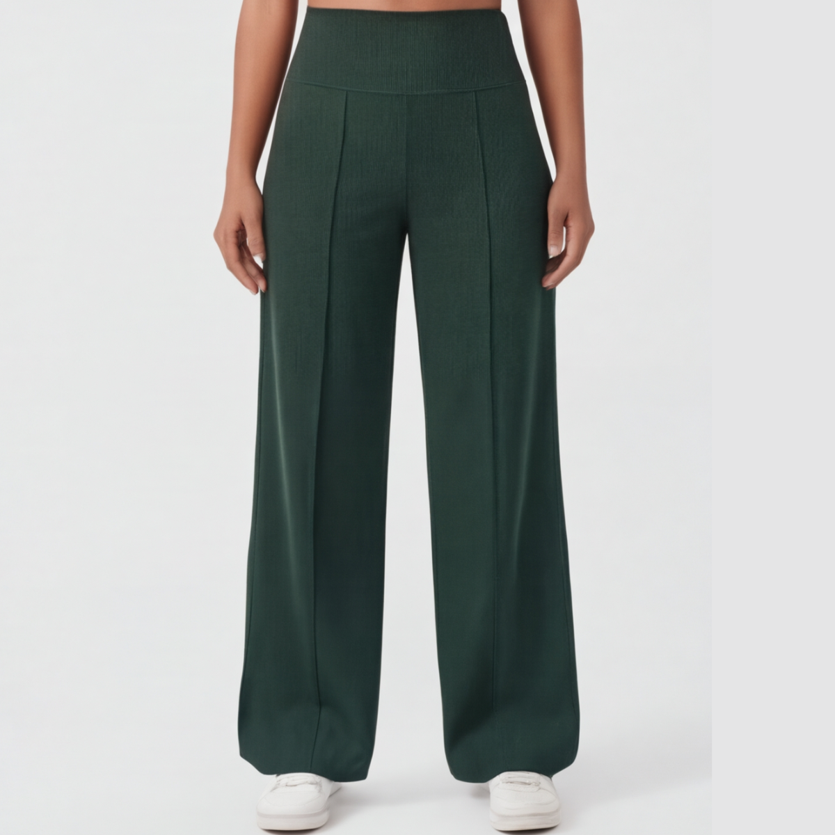 Wide Leg Yoga Pants with Crossover Waistband