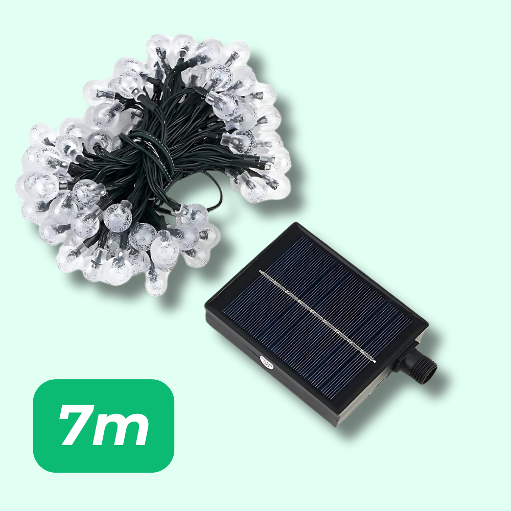 LumiGlow™ Crystal Solar Garland for Magical Outdoor Lighting