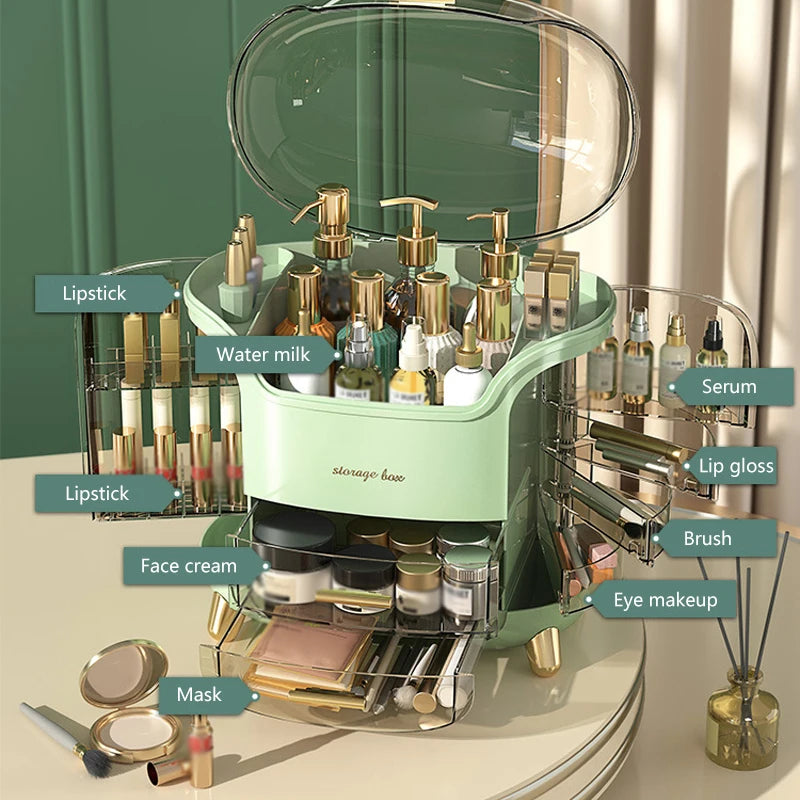GlamEase™ Clear Cosmetic Organizer Box