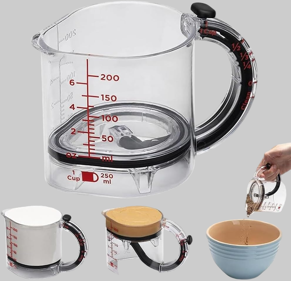 SmartMeasure™ - 4-in-1 Adjustable Measuring Cup for Easy Cooking