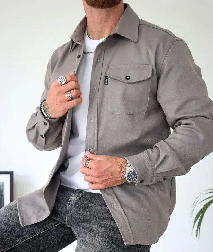 Casual Cotton Overshirt for Men