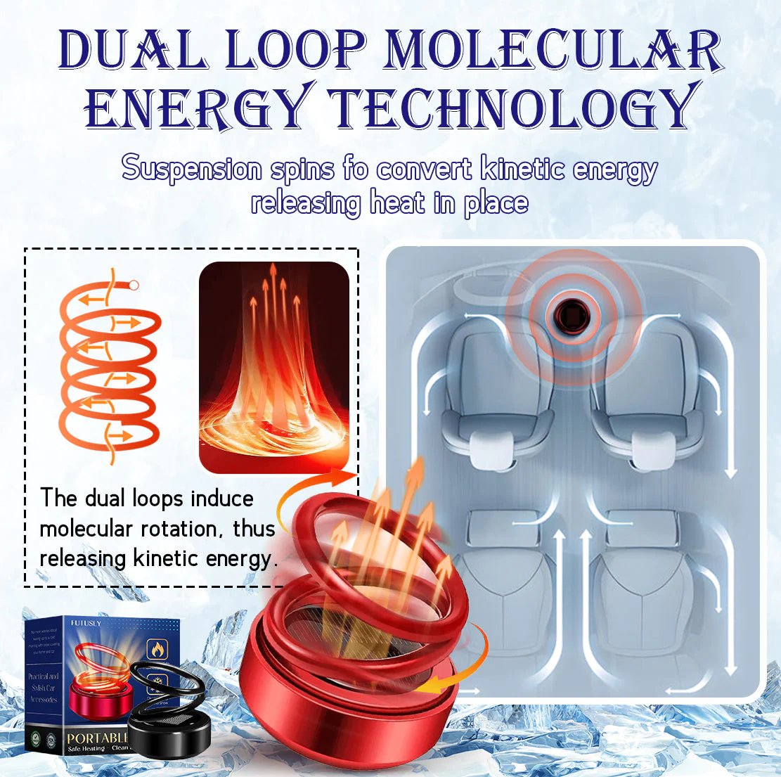 Portable Solar Powered Car Heater for Winter Warmth