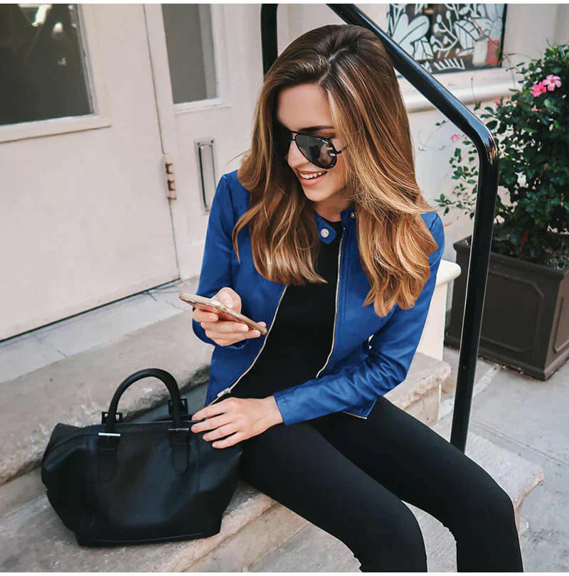 Elegant Italian Leather Biker Jacket