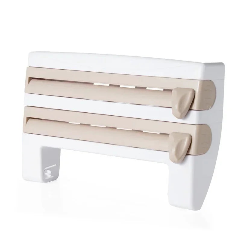 VelaWrap™ - Wall-Mounted Kitchen Wrap Dispenser & Spice Rack